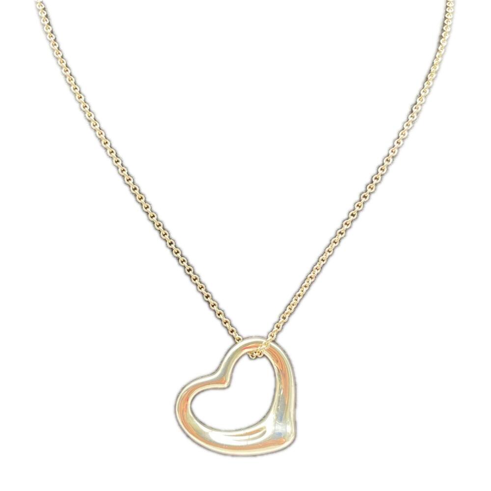 TIFFANY&Co. Elsa Peretti Open Heart Necklace, SV925 Silver Women's